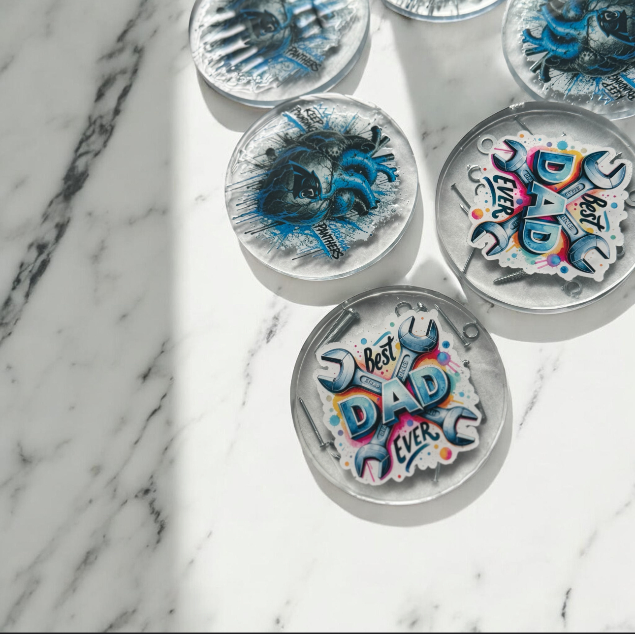 Custom Resin Coaster Set alternate 7